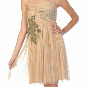 RYU by Anthropologie nude colored dress